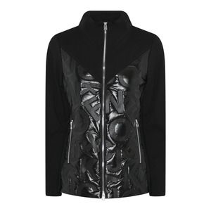 I'CONA Women's Black Moto Jacket Size 10 Altheisure Trendy Full Zipper NWT